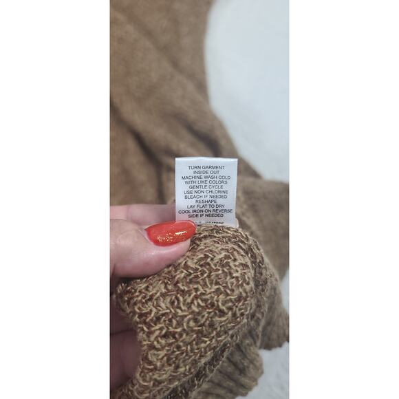 Love Ellie Stitch Fix women's brown duster cardigan Size Large Office Boho cozy - Picture 9 of 10